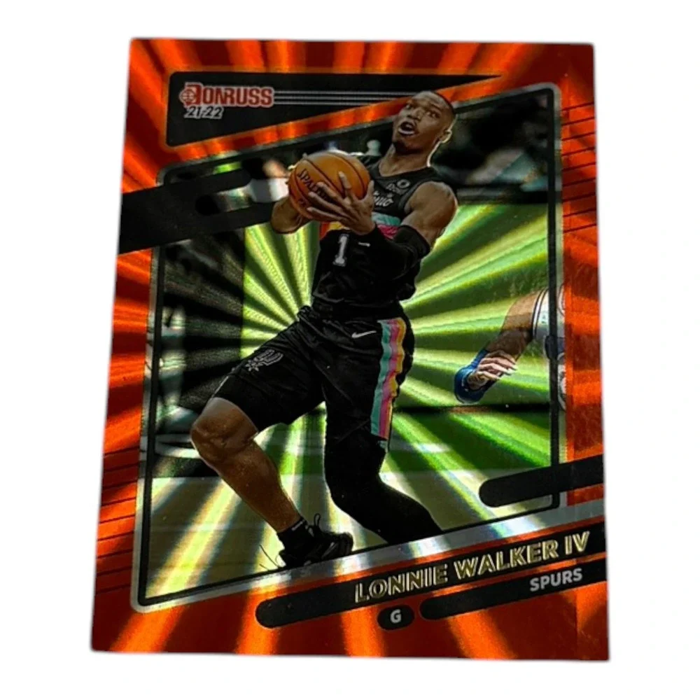 Lonnie Walker IV 2021-22 Panini Donruss Orange Laser Parallel Card 25 Spurs NBA - Picture 1 of 2